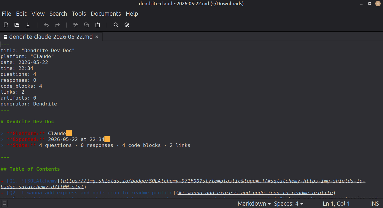 Dev-Doc Export Preview